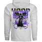 Diversity Hoodie Black back on model Project Hood electric lightning JFK quote graphic