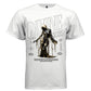 White Divine EST 2035 gold drip graphic oversized t-shirt front view — luxury dark aesthetic streetwear tee