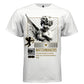 	
White Matchmakers cupid cherub graphic oversized t-shirt front view — vintage angel streetwear tee with gold print
