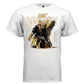Lost Divinity fallen angel dark celestial graphic tee in white — front view oversized fit