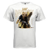 Lost Divinity fallen angel dark celestial graphic tee in white — front view oversized fit