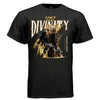 Lost Divinity fallen angel oversized dark graphic t-shirt in black — front view