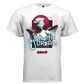 Vaporwave angel statue graphic tee in white — Synthetic Dream Digital Mirage oversized fit front view