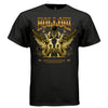 Project Hood HOLLOW angel oversized t-shirt black front — gold celestial angel graphic streetwear