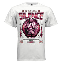 SILENCE Fallen Angel Graphic T-Shirt – Y2K Chrome Gothic Streetwear by Project Hood