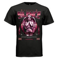 SILENCE Fallen Angel Graphic T-Shirt – Y2K Chrome Gothic Streetwear by Project Hood