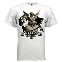 EVOLVE Eternal Cherub Graphic T-Shirt – Gold Globe Celestial Streetwear by Project Hood