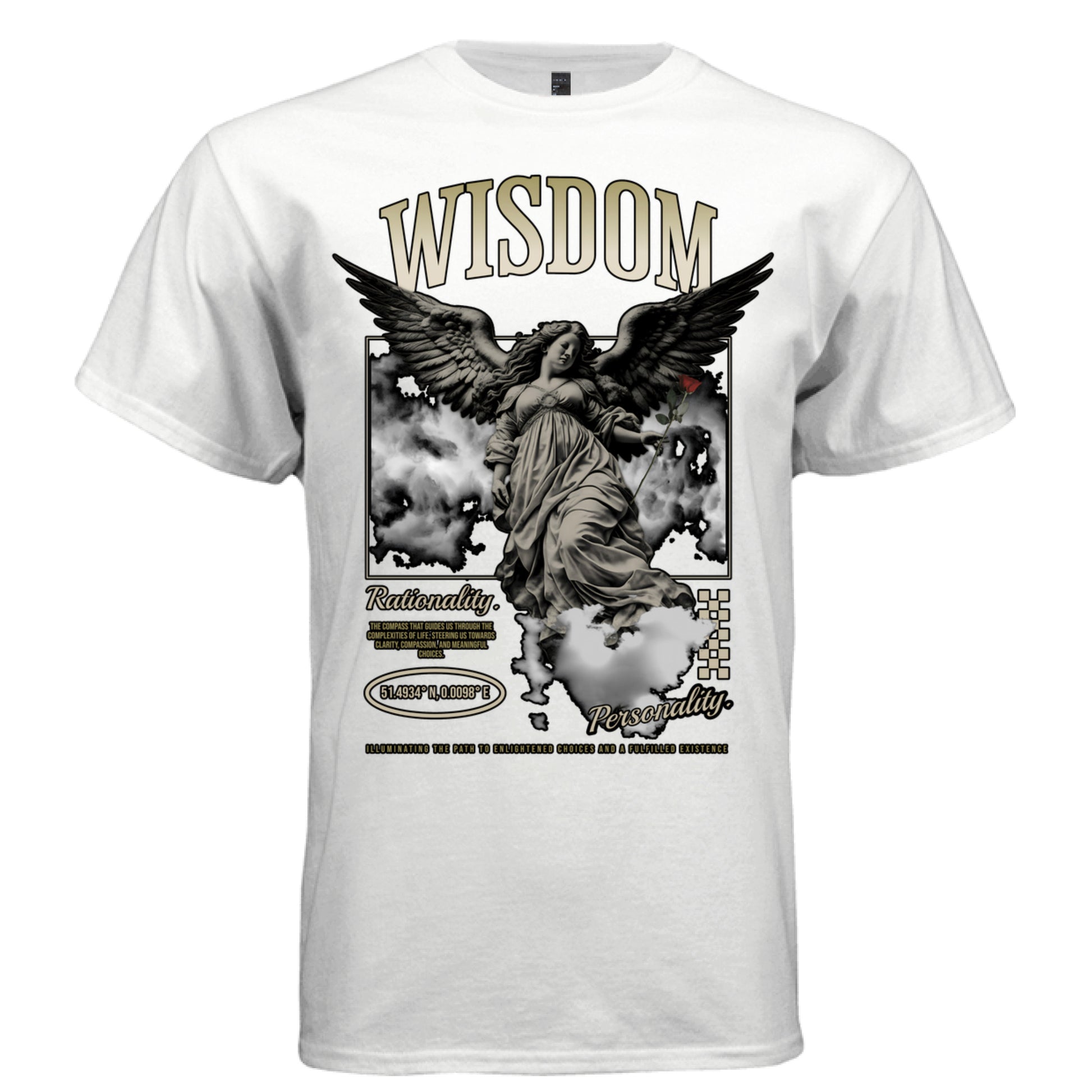 WISDOM Angel Graphic T-Shirt – Gothic Rationality Personality Streetwear by Project Hood