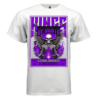 WINGS OF DEATH Graphic T-Shirt – Neon Purple Gothic Skeleton Streetwear by Project Hood