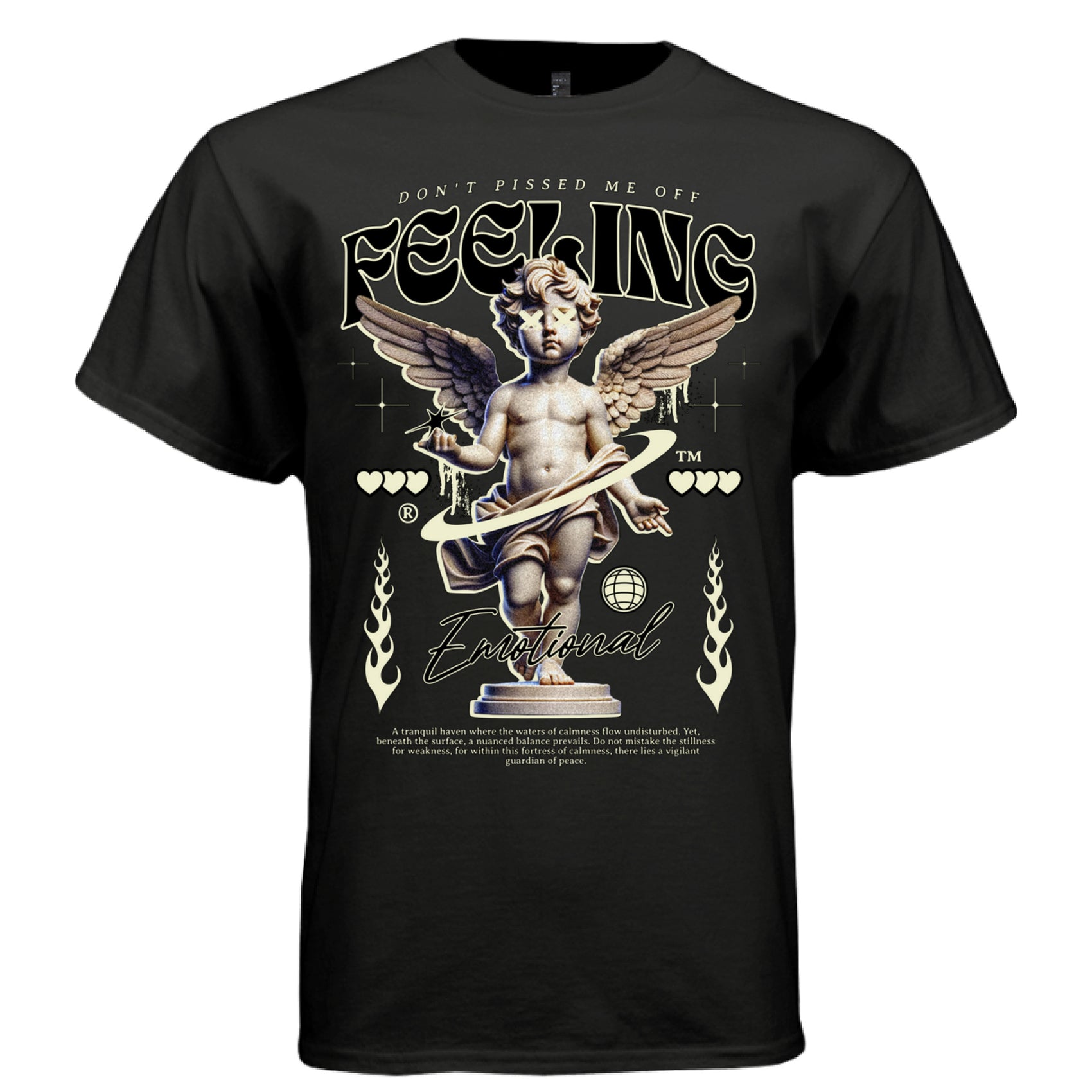 FEELING Emotional Graphic T-Shirt – Don't Pissed Me Off Y2K Cherub Streetwear by Project Hood