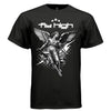 FLY HIGH Angel Graphic T-Shirt – Minimalist Monochrome Streetwear by Project Hood
