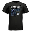 ALONE BUT ALIVE Dark Reaper Graphic T-Shirt – Cyber Goth Electric Blue Streetwear by Project Hood
