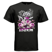 HOPE IN Romance Censored Cherub Graphic T-Shirt – Vaporwave Pink Floral Streetwear by Project Hood