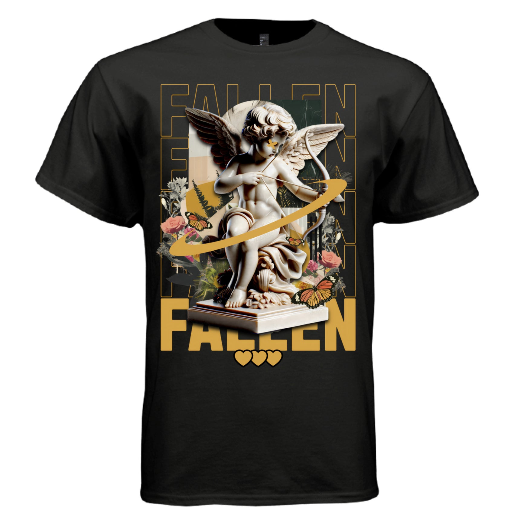 FALLEN Cupid Orbital Ring Graphic T-Shirt – Golden Love Streetwear by Project Hood