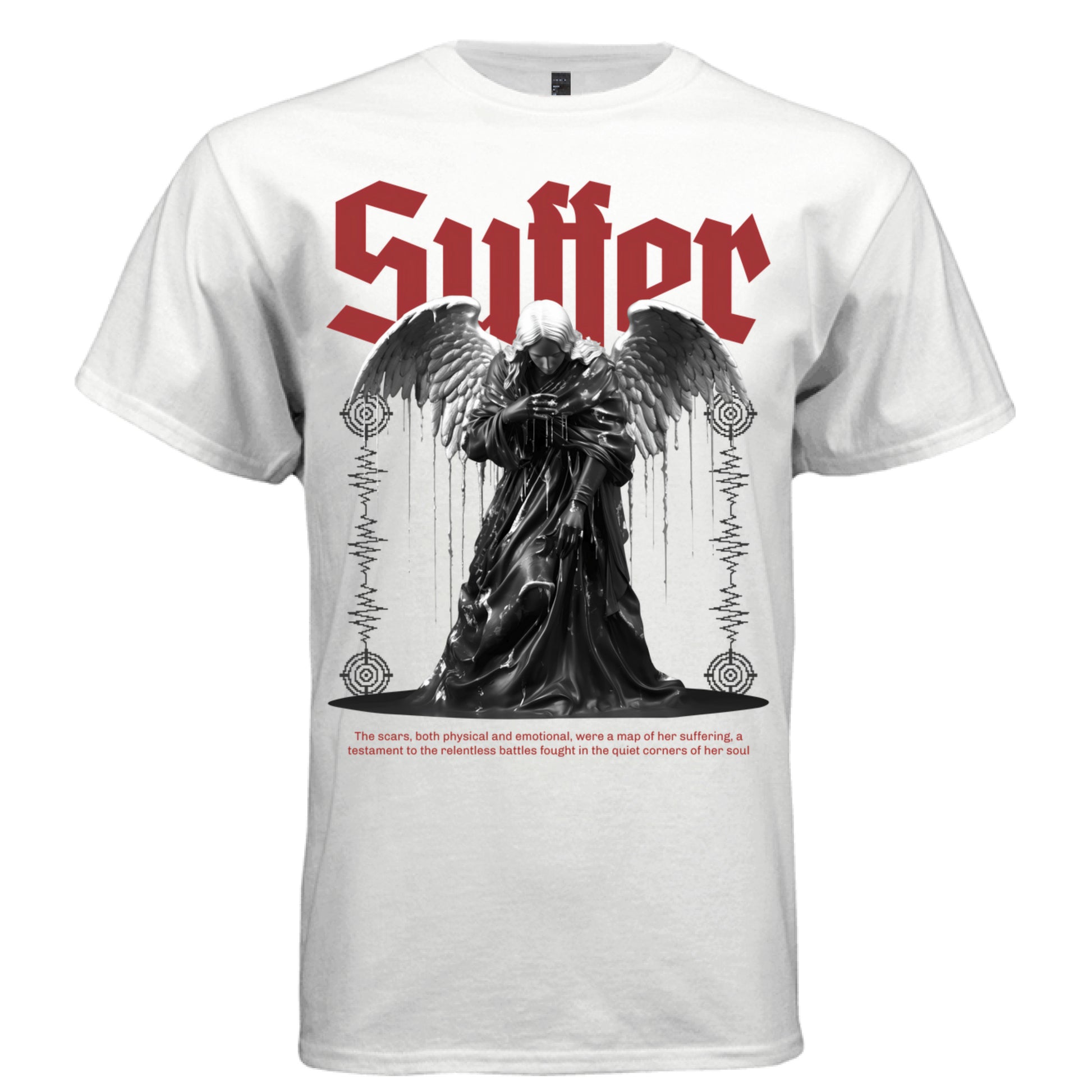 SUFFER Weeping Angel Drip Graphic T-Shirt – Dark Gothic Streetwear by Project Hood