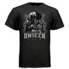 UNSEEN Blind Justice Angel Graphic T-Shirt – Dark Fantasy Monochrome Streetwear by Project Hood