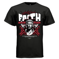 FAITH OVER FEAR Jesus Graphic T-Shirt – Christian Streetwear Deuteronomy by Project Hood