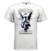 BLESSED MMXXIV Praying Angel Graphic T-Shirt – Purple Lightning Faith Streetwear by Project Hood
