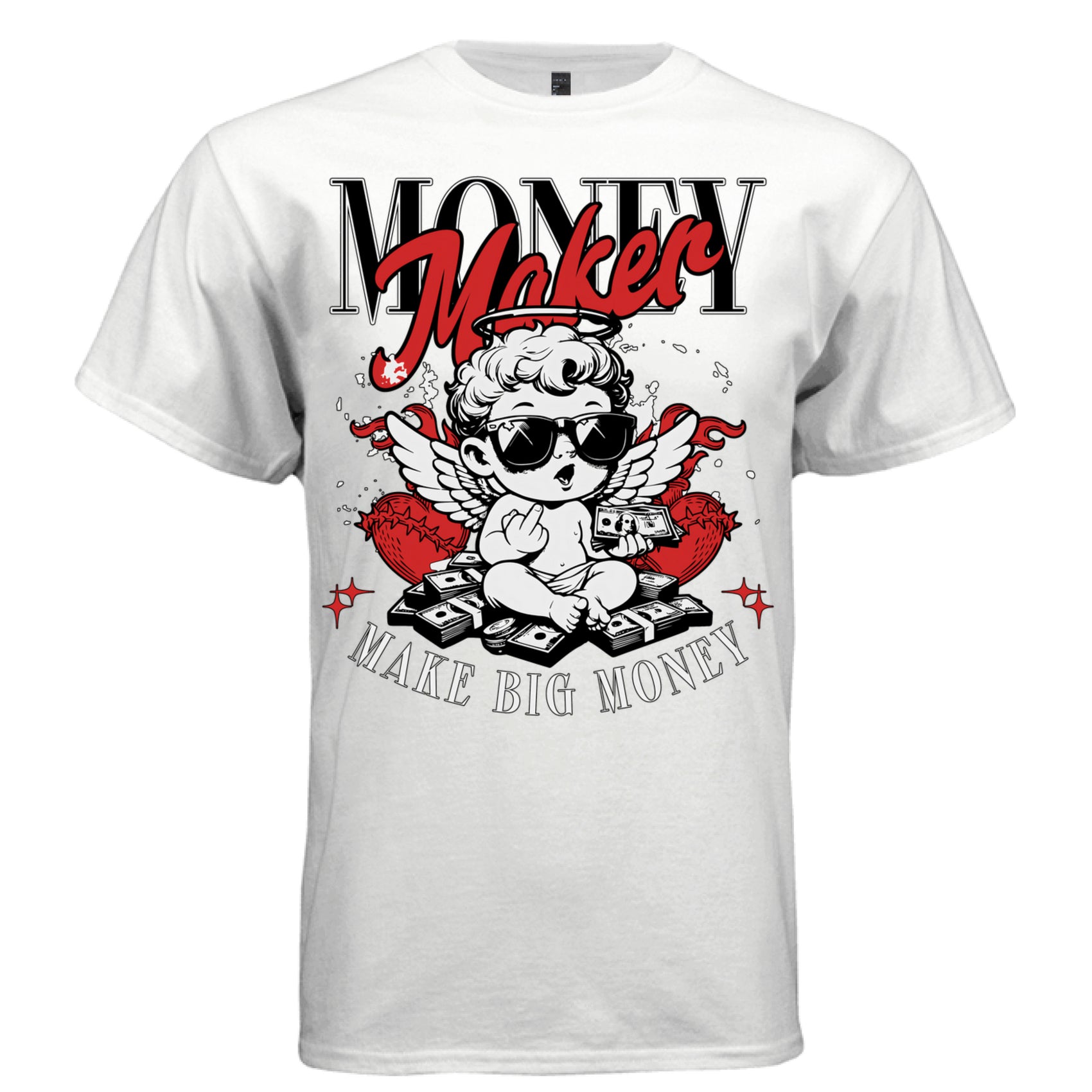 MONEY MAKER Make Big Money Cherub Graphic T-Shirt – Dark Hustle Streetwear by Project Hood