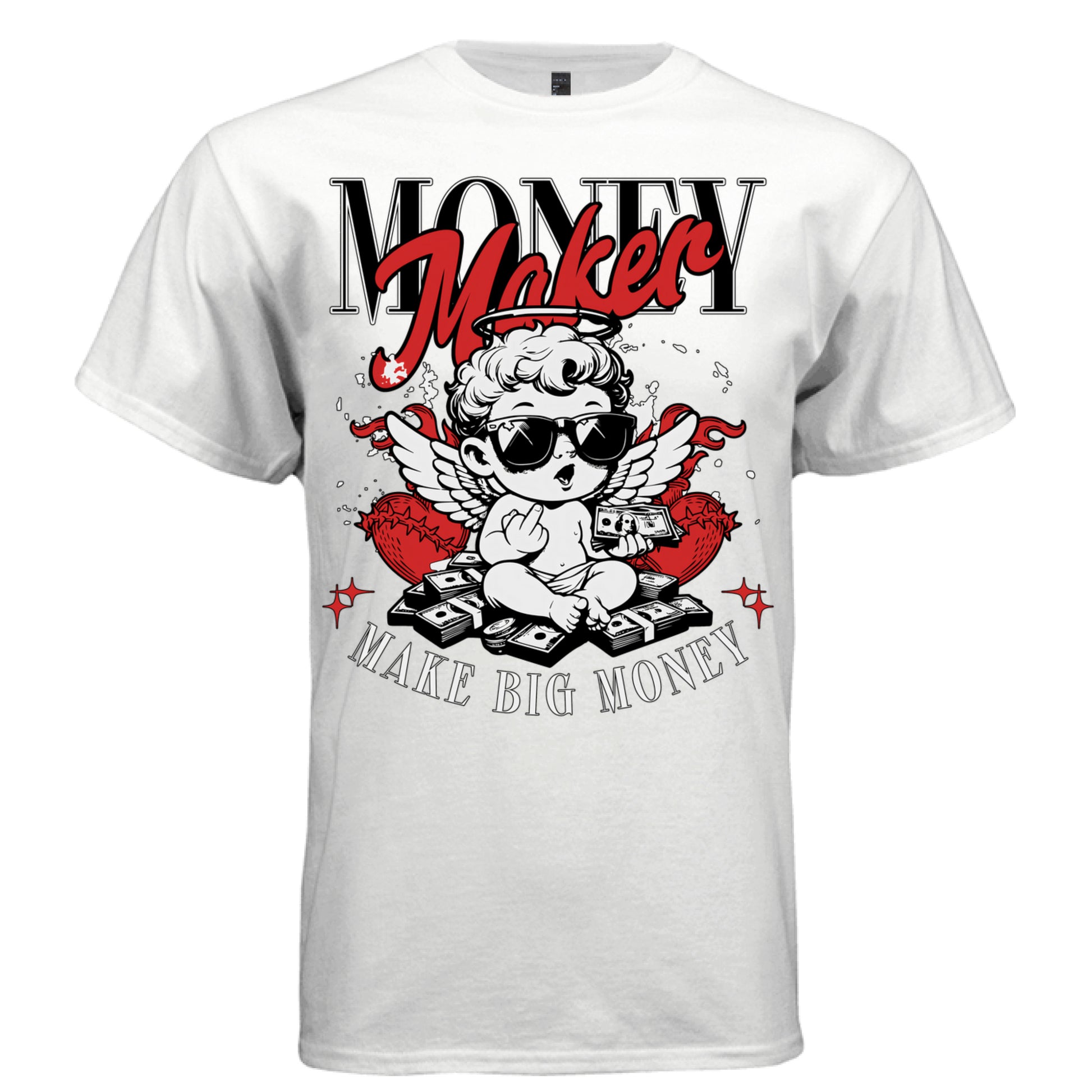MONEY MAKER Make Big Money Cherub Graphic T-Shirt – Dark Hustle Streetwear by Project Hood