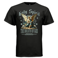 The Breath of God geometric astronomical circle and cloud detail — Project Hood Holy Spirit tee