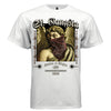 Bandana-masked Renaissance angel with golden wings red paisley face covering — Project Hood St. Gangsta tee