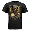 London to Mexico barbed wire frame starburst and angel oval detail — Project Hood St. Gangsta tee