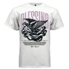 Classical engraving feminine angel descending in flowing robes with spread wings — Project Hood BLESSING tee