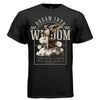 DREAM INTO WISDOM Project Hood oversized unisex tee worn look — collegiate angel reading fashion spiritual streetwear side view