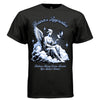 LOVE IS A BOMB Project Hood oversized unisex tee worn look — explosive love dark aesthetic cherub streetwear side view