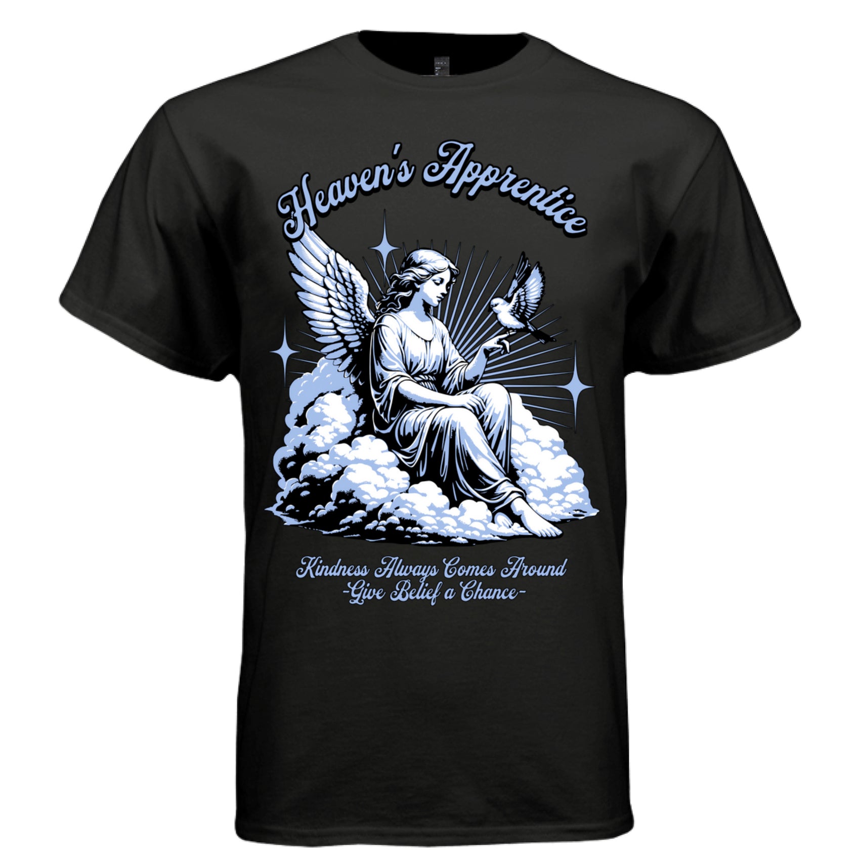LOVE IS A BOMB Project Hood oversized unisex tee worn look — explosive love dark aesthetic cherub streetwear side view