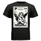 PRIORITY Project Hood worn side view — oversized streetwear silhouette waybill angel document graphic tee on model