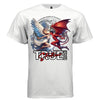 White blue angel red devil romance endless journey full moon graphic tee Project Hood