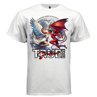 White blue angel red devil romance endless journey full moon graphic tee Project Hood