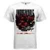 Red and black grunge cherub angel wings chains graphic tee Project Hood streetwear