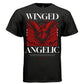 Angelic victory pose wings spread divine grace oversized DTG shirt Project Hood
