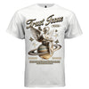 Cream marble statue angel gold halo butterflies script oversized tee Project Hood