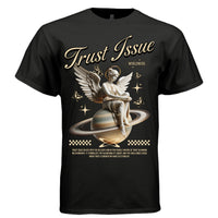 Soft beige celestial aesthetic broken trust oversized DTG t-shirt Project Hood