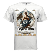 Gold and blue robed angel halo serenity peaceful tranquil graphic tee Project Hood