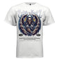 Grim reaper skull hooded cloak massive wings lightning fire blue silver graphic tee Project Hood