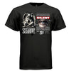Barbed wire stone angel dripping tears split composition oversized streetwear tee Project Hood