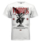Muscular archangel sword raised red wings battle stance massive red VIGOROUS letters tee Project Hood