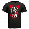 Serene angel fire wings skull throne red white divine death oversized t-shirt Project Hood