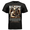 Kneeling robot skull angel wings halo vintage cream retro typography t-shirt Project Hood