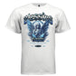 Female stone angel hands in prayer blue butterfly wings faith graphic t-shirt Project Hood