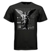 Restricted parental advisory noble angel warrior sword draping robes DTG printed tee Project Hood