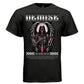 Death angel demise chrome font skull face dripping sword dark faith streetwear DTG printed tee Project Hood