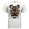 Dream chaser angel tattoo sleeves gold baroque gothic blackletter letters faith graphic shirt Project Hood