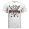 Two cherub angels with red gothic metal Cherubin typography oversized t-shirt