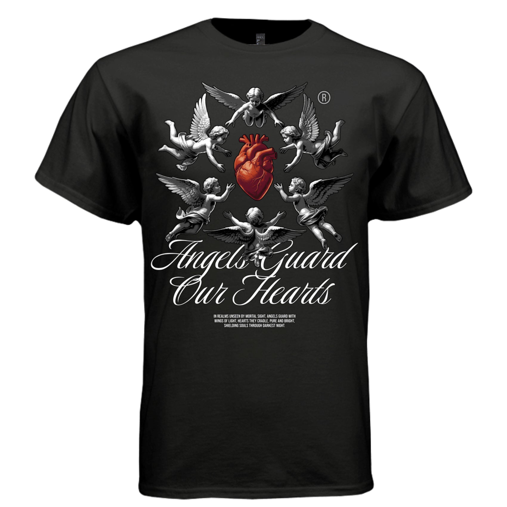 Angels guard our hearts scripture verse graphic tee urban faith Project Hood